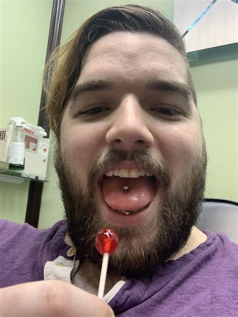 Finally Gathered The Courage To Get My Tongue Pierced They Gave Me A