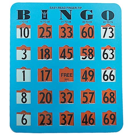 Easy Read Finger Tip Bingo Cards Board Games