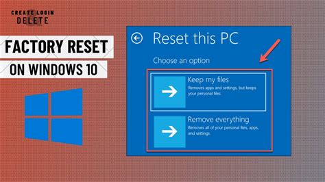 How To Factory Reset Windows 10 Reset Windows 10 Youtube