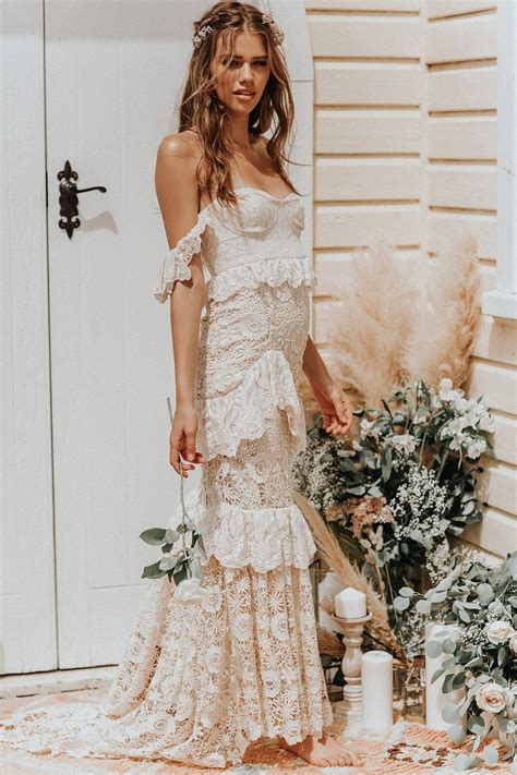 the most romantic boho wedding dresses every bride will want bohemian bride bohemian wedding