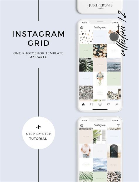 Free Instagram Grid Template Upload Your Own Photos Or Drag And Drop