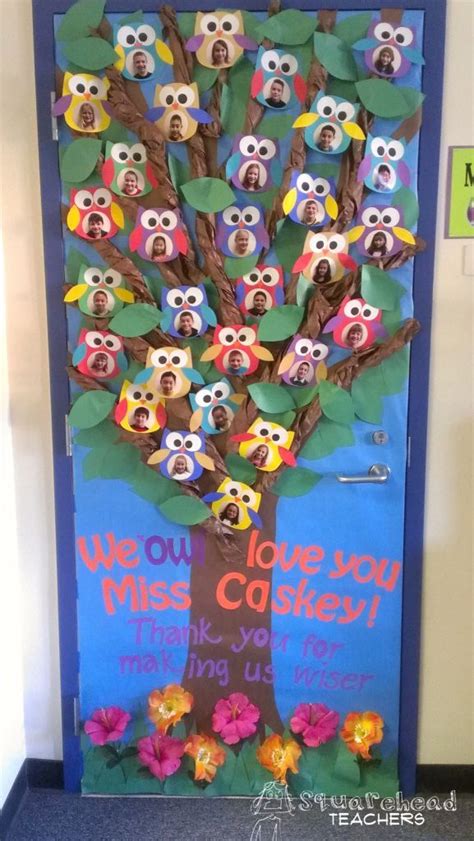Adorable Owl Classroom Door Squareheadteachers Owl Classroom Door Owl Theme Classroom Owl