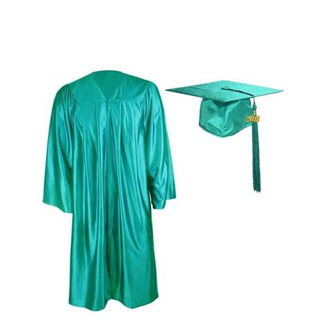 China Customized Navy Blue Shiny Adult Academic Graduation Gown And Cap