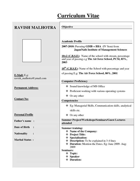 +60 professional cv templates fully editable for job application. Latest Resume Format For Freshers | Best resume format, Resume format download, Resume format ...