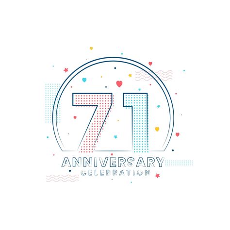 71 Years Anniversary Celebration Modern 71 Anniversary Design 10200010
