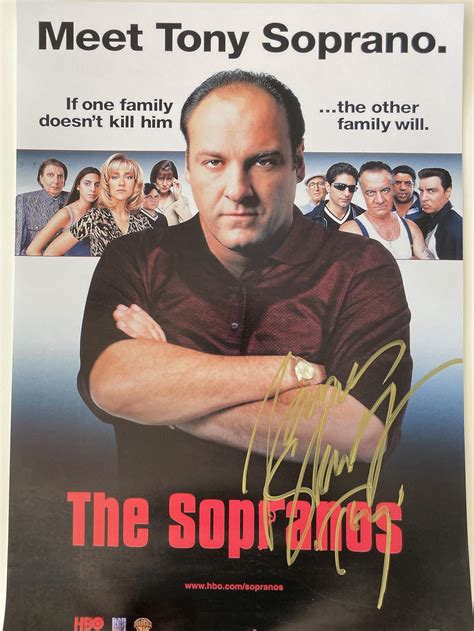 Lot The Sopranos James Gandolfini Signed Mini Poster