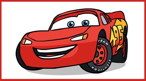 How To Draw Lightning Mcqueen Cars Disney Pixar Lightning Mcqueen Drawing Cartoon Car