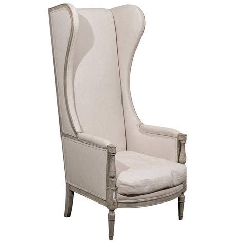88*98*102 (l x w x h cm). American Upholstered Painted Wood High Back Wing Chair ...