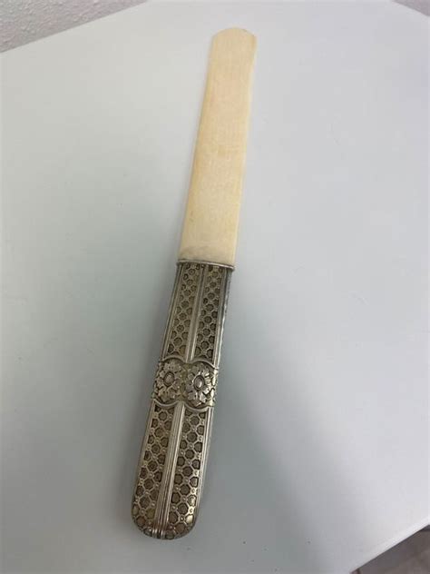Ivory Page Turner Paper Knife With Silver Plated End Catawiki
