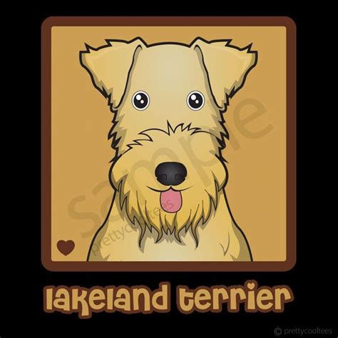 Lakeland Terrier Cartoon Heart Womens T Shirt S M L Xl 2450