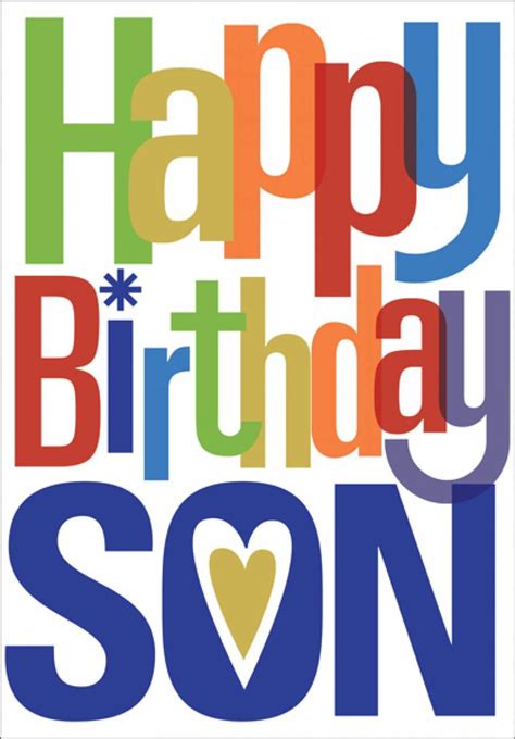 Free Printable Birthday Cards For Son Free Printable Templates