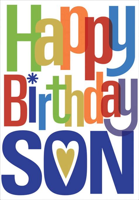 Printable Birthday Cards For Son Free