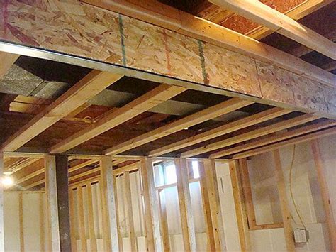 Since most basement duct work usually runs along the floor joists of the first floor, framing should be a straightforward task that involves building a soffit type frame to cover the metal duct work. Basement Framing Example-1 - Basement Designer