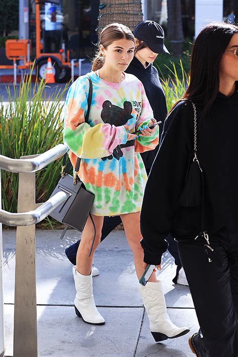 Olivia Jade Rocks Tie Dye Mini Dress And Boots In Beverly Hills See Pic