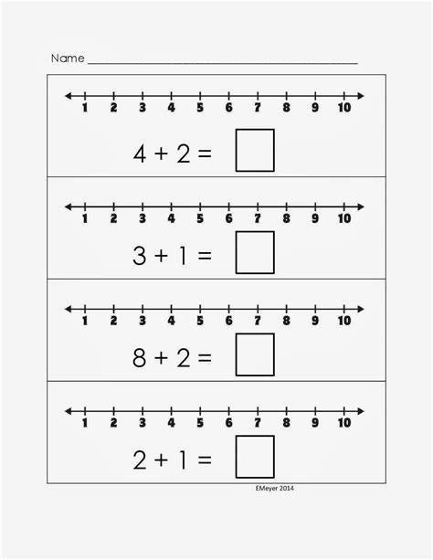 Subtraction With Number Line Worksheets Free