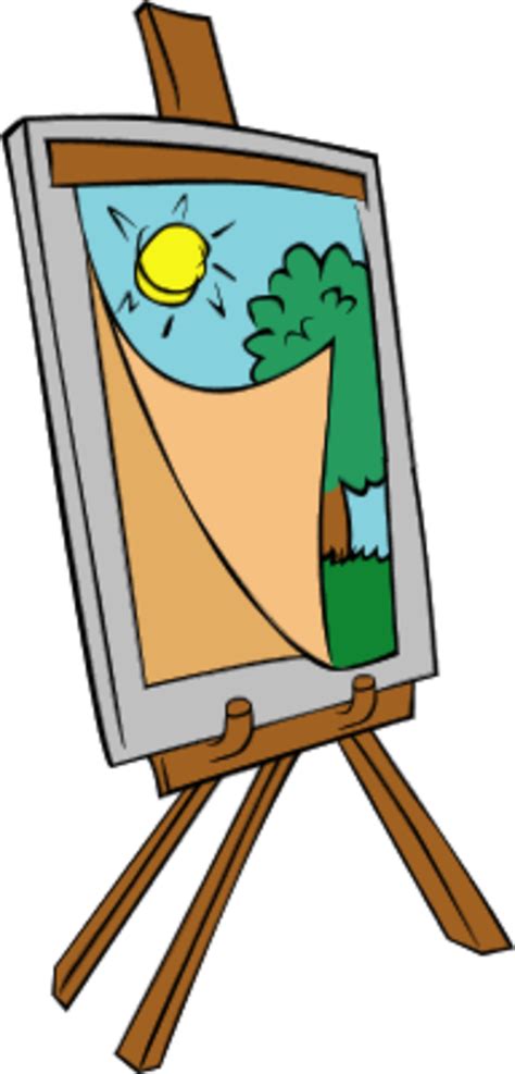 Easel With Kids Painting Easel Clip Art Png Download Large Size