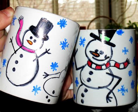 Learn how to make it with below step by step tutorial. Craft: How To Make Snowman Mugs for Winter