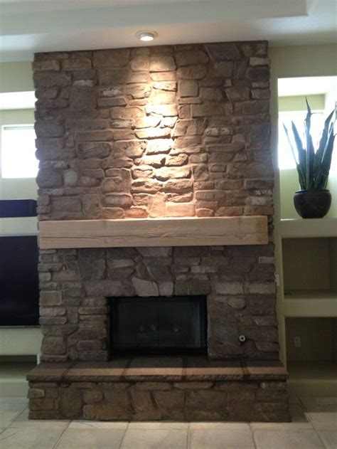 Beautiful Cultured Stone Fireplace After Designed And Installed By