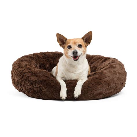 Best Friends By Sheri Orthopedic Relief Donut Cuddler Dog Bed In Brown