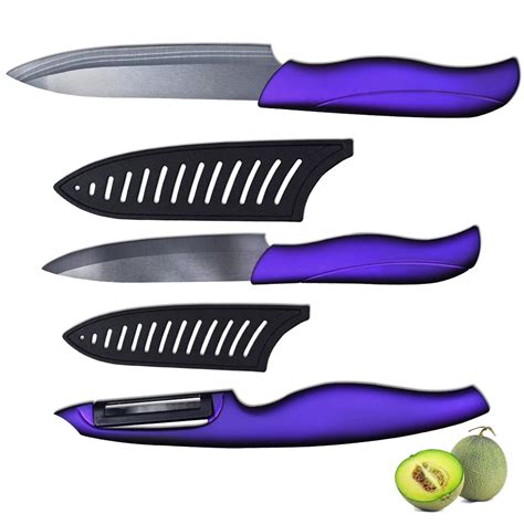 Ceramic Knife 4 Inch Utility Knife And 5 Inch Slicing Knife With One