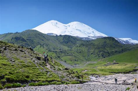 Elbrus Region Russia July 17 2016 Elbrus Mountain Summer View