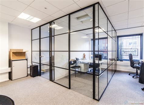 Industrial Style Black Framed Partition Installation Of Glass Partitions At A Bargain Price