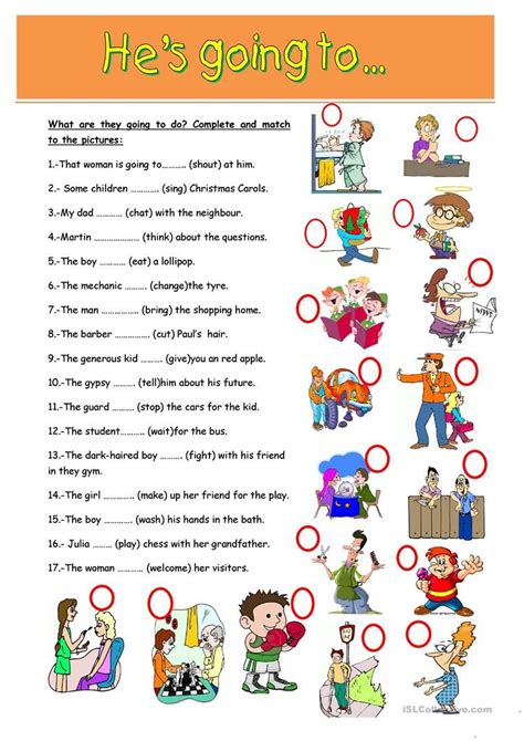 He Is Going To Worksheet Free Esl Printable Worksheets Made By