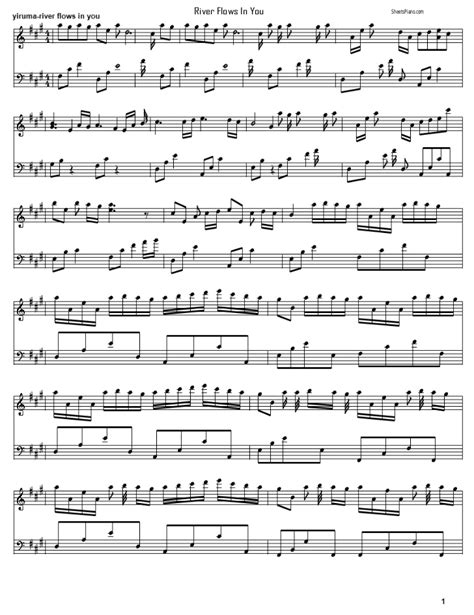 Kiss the rain piano sheet pdf. Yiruma - River flows in you piano sheet music