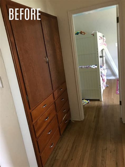 In building your own cabinet as a linen storage cabinet is a tall box with a door and at least one shelf, but you can have as many shelves as you like. Built-In Linen Cabinets Update - I Dig Pinterest