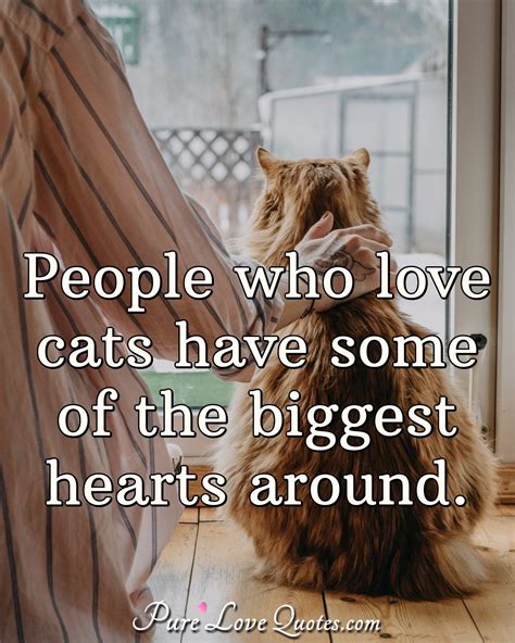 people who love cats have some of the biggest hearts around purelovequotes
