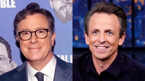 Liberal Late Night Hosts Stephen Colbert Seth Meyers Downplay Democrat