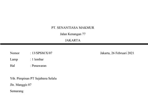 Buatlah Contoh Penulisan Nomor Surat Pada Surat Dinas Yang Benar