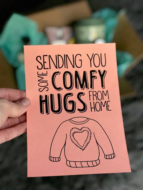 Diy Comfy Hugs College Care Package With Free Printable College Care