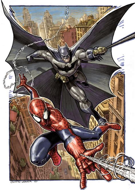 Dustin Weaver Batman Spiderman Batman Comic Art Batman Art