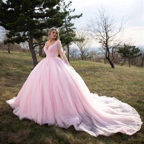 23 Pink Quinceanera Dresses With Train Top Style