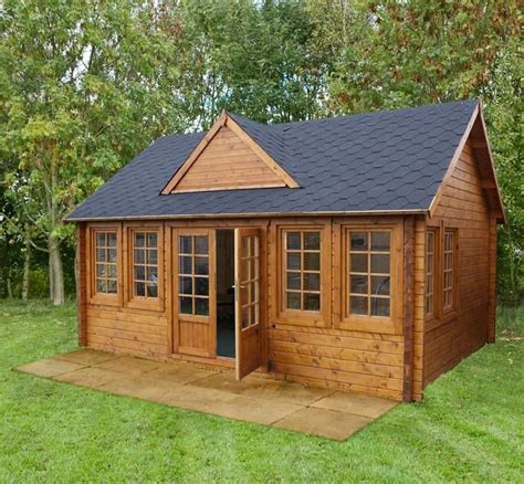 You can purchase a 172 sq ft guest house for your backyard. 18' X 13' Berkshire Billingbear 44mm Log Cabin - What Shed