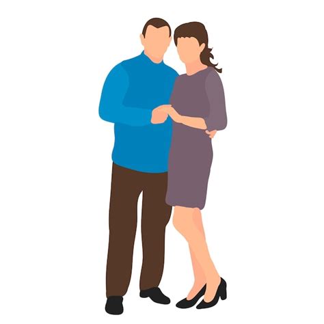 Premium Vector Isolated Isometric People Guy And Girl Are Hugging