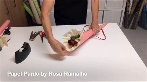 Wrap A Rose With Tissue Paper Wrapflowers Youtube