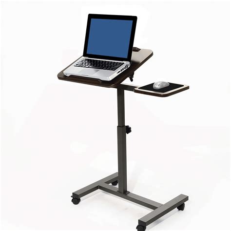 Seville Classics Solid Top Height Adjustable Mobile Laptop Computer
