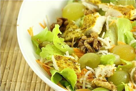 Salade Au Poulet Raisin Et Noix Happy Papilles Recette Salade