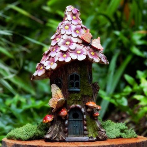 Micro mini shingletown troll house —. Pink Fairy House|Solar Fairy House|Fairy Garden House