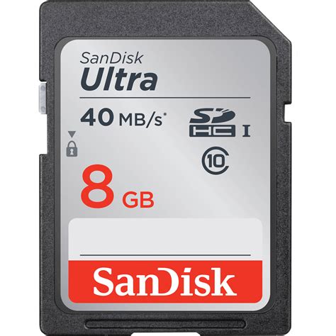 Sandisk 8gb Ultra Uhs I Sdhc Memory Card Sdsdun 008g G46 Bandh