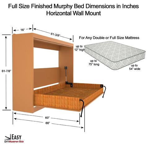 Queen Size Deluxe Murphy Bed Kit Vertical Ubicaciondepersonascdmx