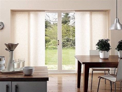 Since most patio doors have windows in them, some type of curtain or blind is necessary, unless privacy is not an issue. Window Treatments for Large Windows (With images ...