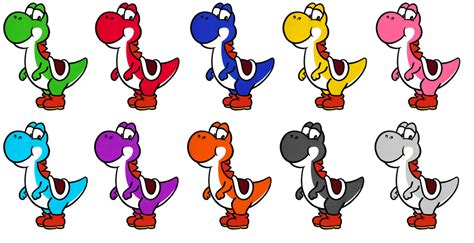 Classic Yoshi Colors By Koopshikinggeoshi On Deviantart