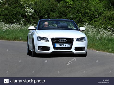 2009 Audi A5 Convertible V6 Tdi Diesel Driving Stock Photo Alamy