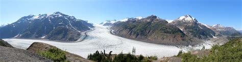 Panoramic Landscape Of The Salmon Glacier In British Columbia Canada