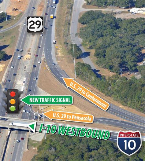 New I 10 To Highway 29 Exit Ramp To Open New Traffic Signal
