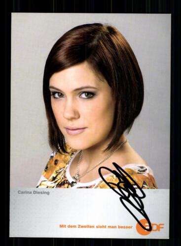 carina diesing zdf autogrammkarte original signiert bc 84154 ebay
