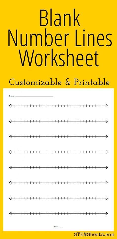 Blank Number Lines Worksheet Customizable And Printable Number Line